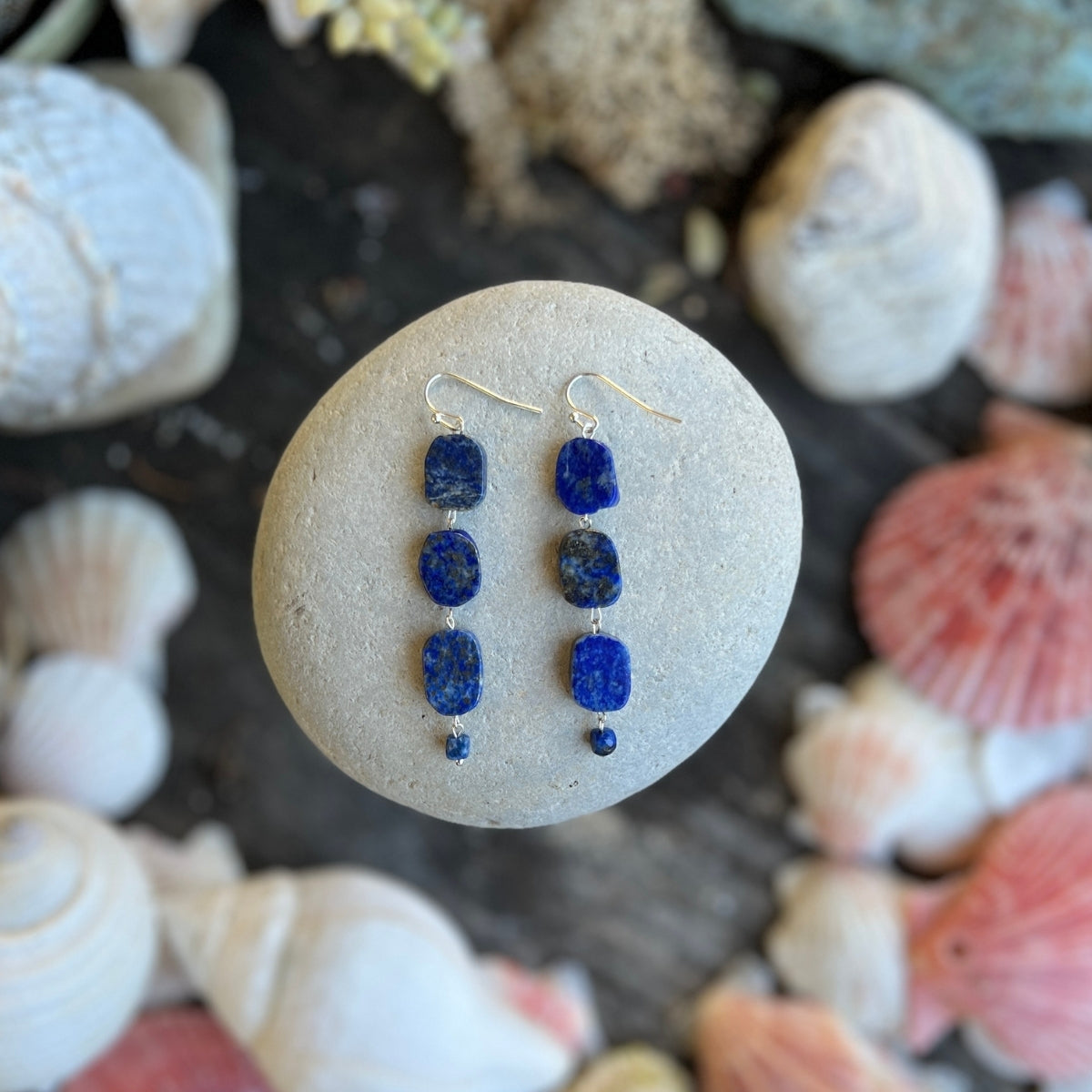 Step into a world of vibrant expression with our "Colorful Confidence - Lapis Lazuli Earrings." These aren't just earrings; they're a radiant celebration of joy, style, and the captivating energy of Lapis Lazuli gemstones.
