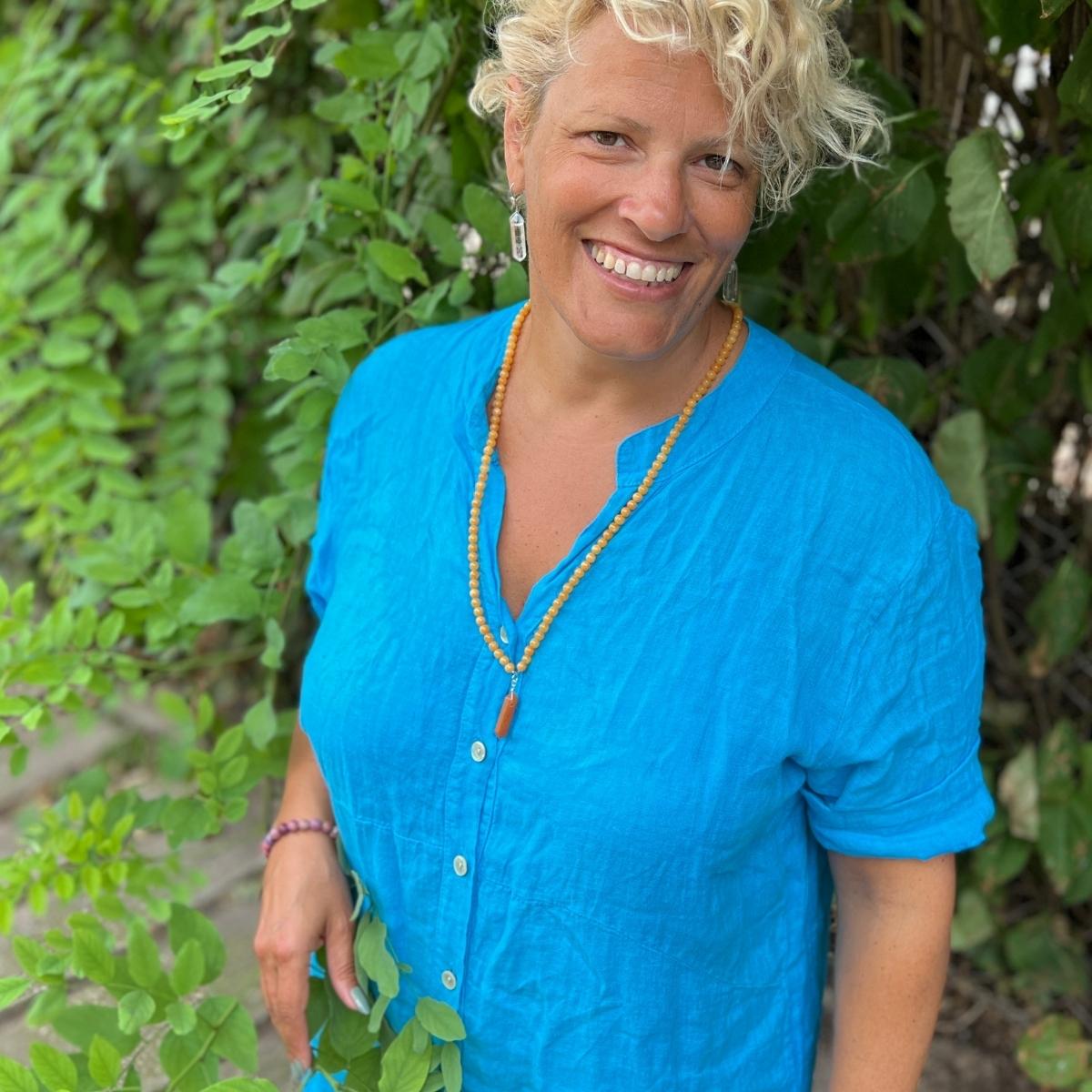 The Orange Blossom Aventurine and Jade Necklace, Earring and Wrap Bracelet Jewelry Set is made of soothing and calming gemstones that promote emotional balance, creativity, and abundance.