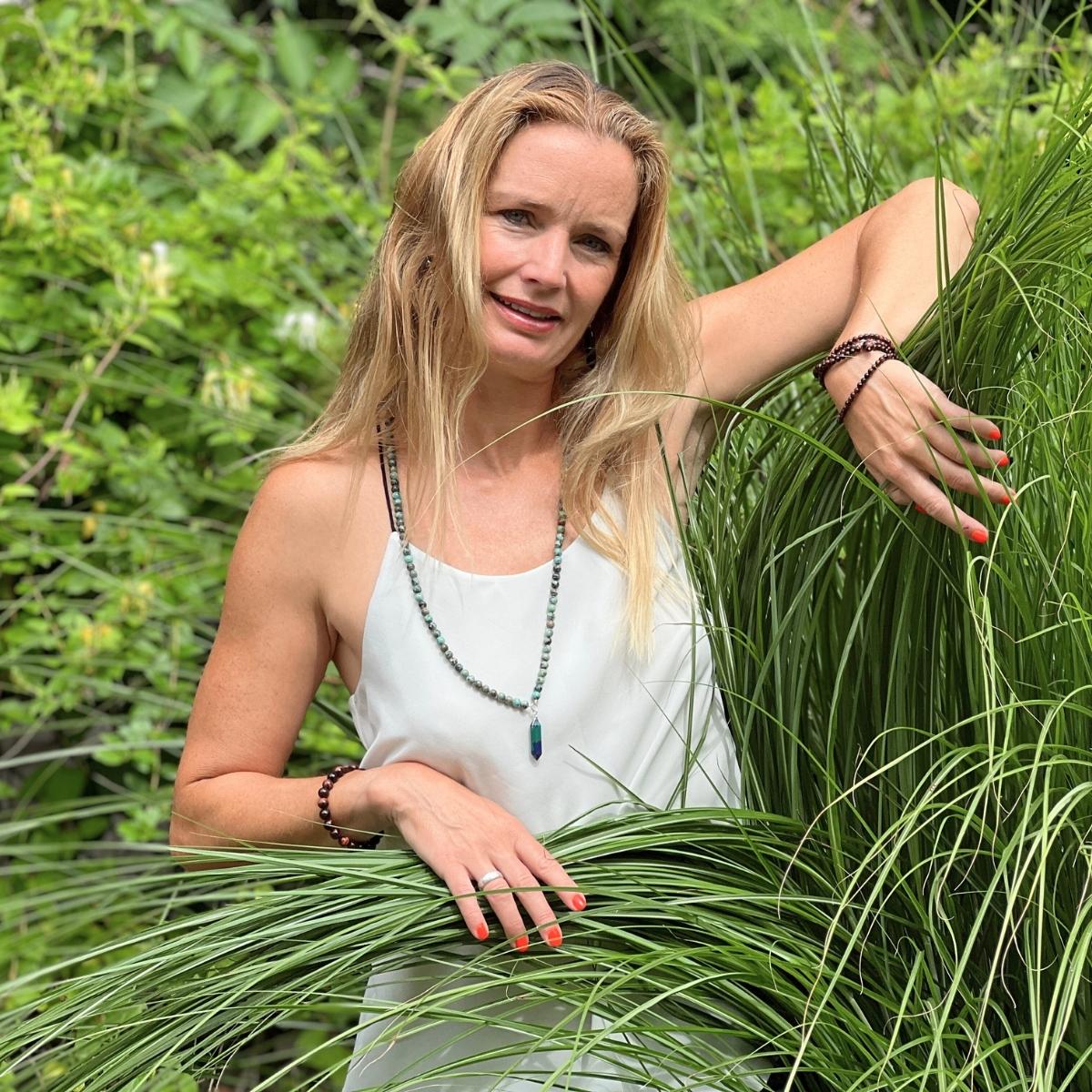 Peaceful Waters Necklace: Chrysocolla and Turquoise with Wrap Bracelet