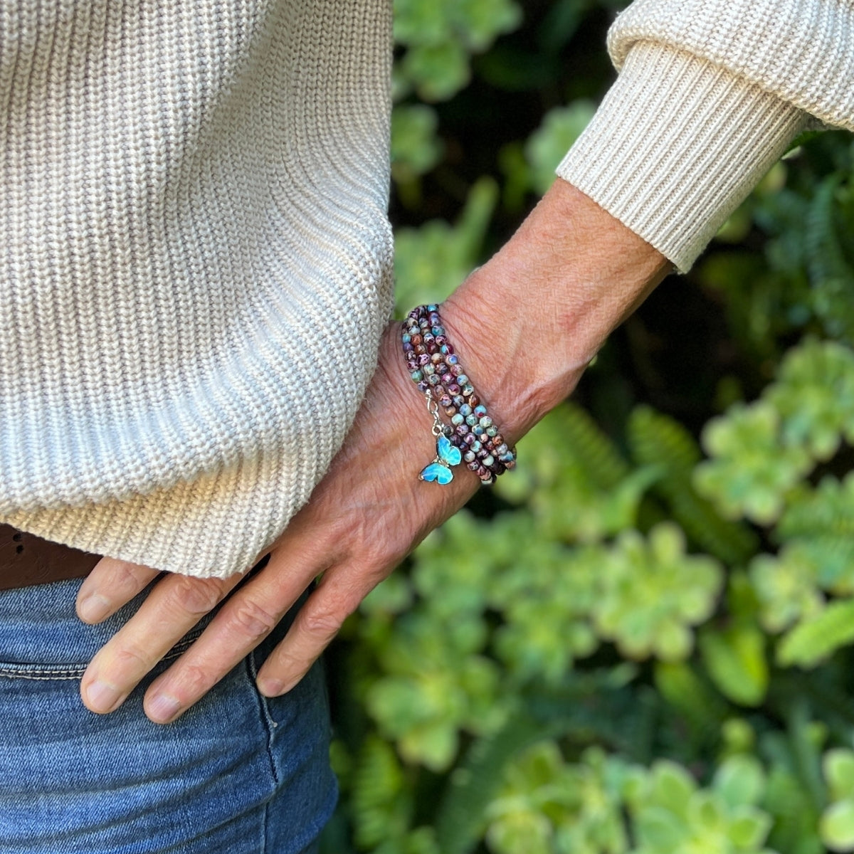 Let the "Joyful Butterfly Dance Wrap Bracelet" be your mindful companions, encouraging you to dance through life with the carefree spirit of a butterfly.