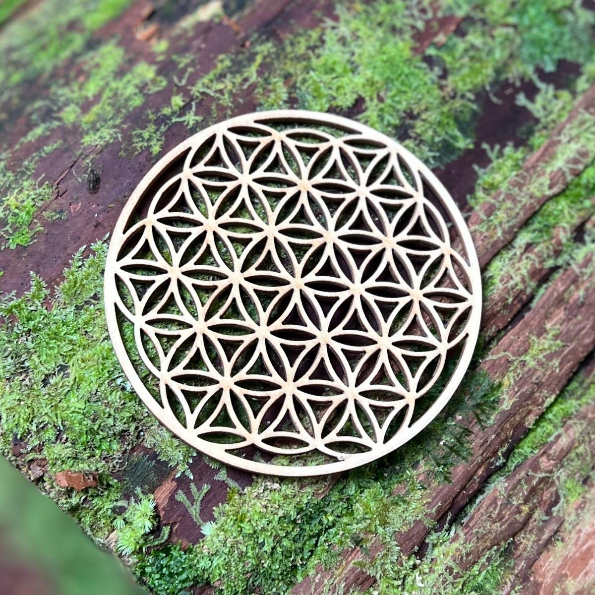 The Flower of Life Crystal Grid is a beautiful and unique piece of hippie-inspired home decor that is perfect for spiritual and mindful living.