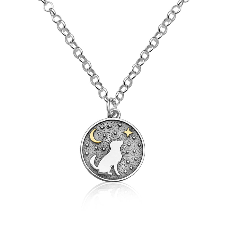 The "Forever Faithful Dog Necklace," is a sterling silver masterpiece that encapsulates the enduring love and unwavering loyalty shared between humans and their canine companions.