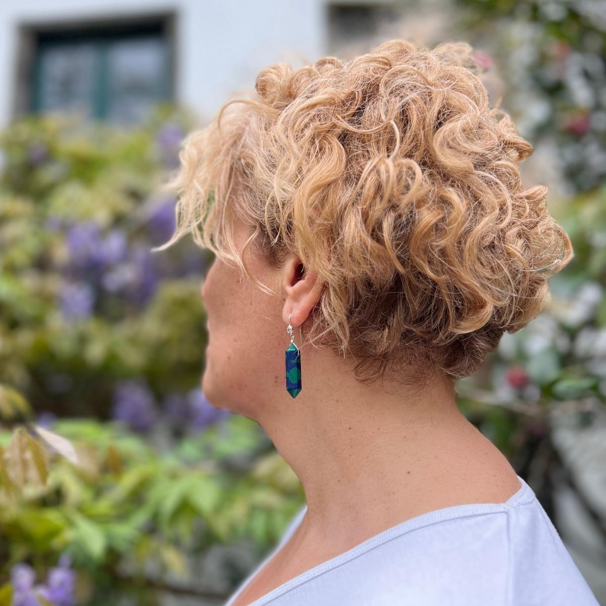 Peaceful Waters Necklace: Chrysocolla and Turquoise with Wrap Bracelet