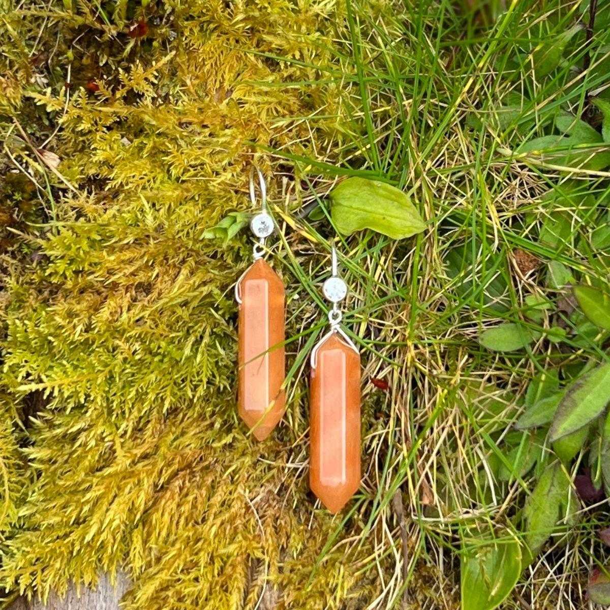 The Orange Blossom Aventurine and Jade Necklace, Earring and Wrap Bracelet Jewelry Set is made of soothing and calming gemstones that promote emotional balance, creativity, and abundance.