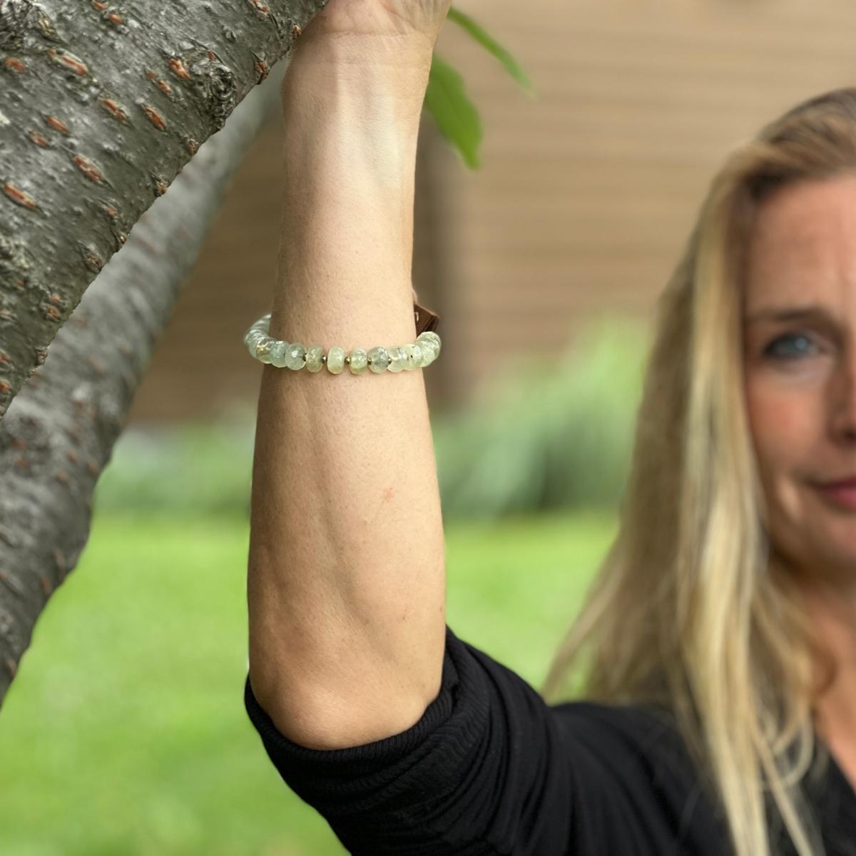 Rooted in Love: Prehnite Bracelet