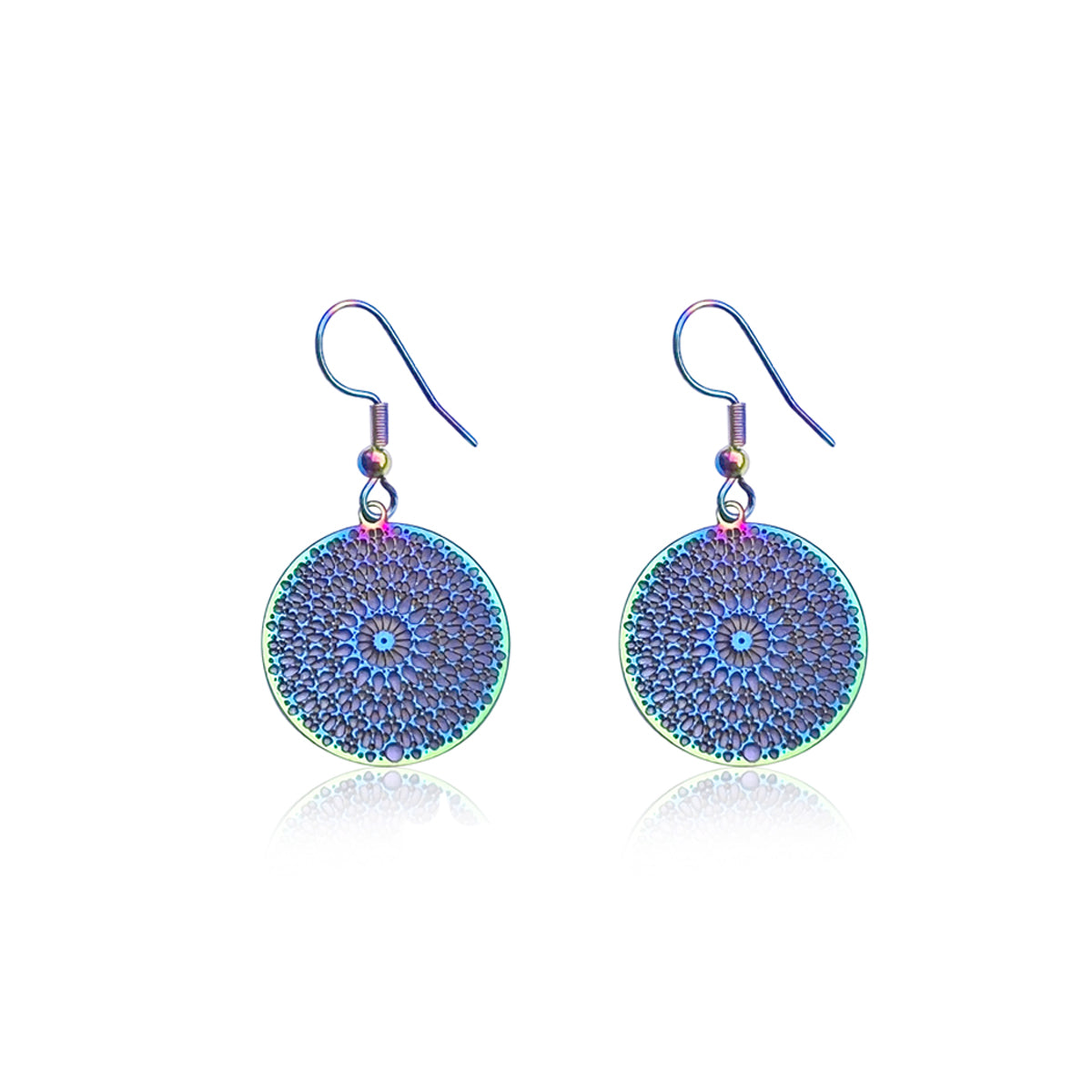 Wear the "Bohemian Bliss Mandala Earrings" to infuse your look with the vibrant colors of the rainbow and let them be a symbol of your unique, bohemian journey.