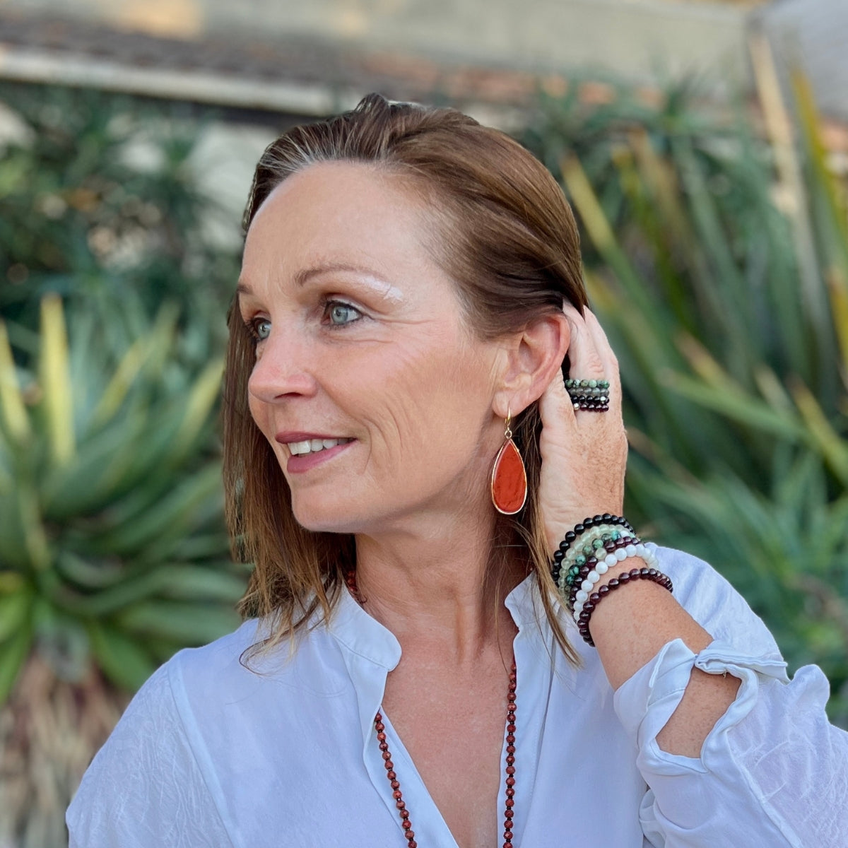 Fire Spirit Red Jasper Earrings