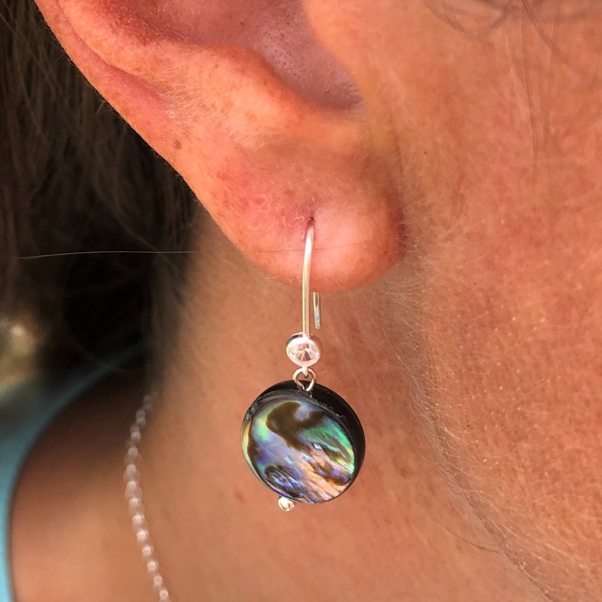 Sea Goddess Gift Set: Abalone Shell Necklace, Earrings and Wrap Bracelet