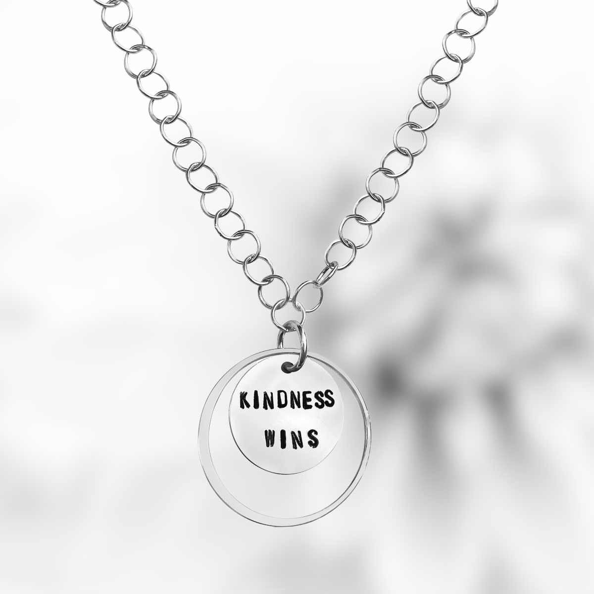 Kindness is a Strength Necklace, Sterling Silver Kindness Wins Jewelry