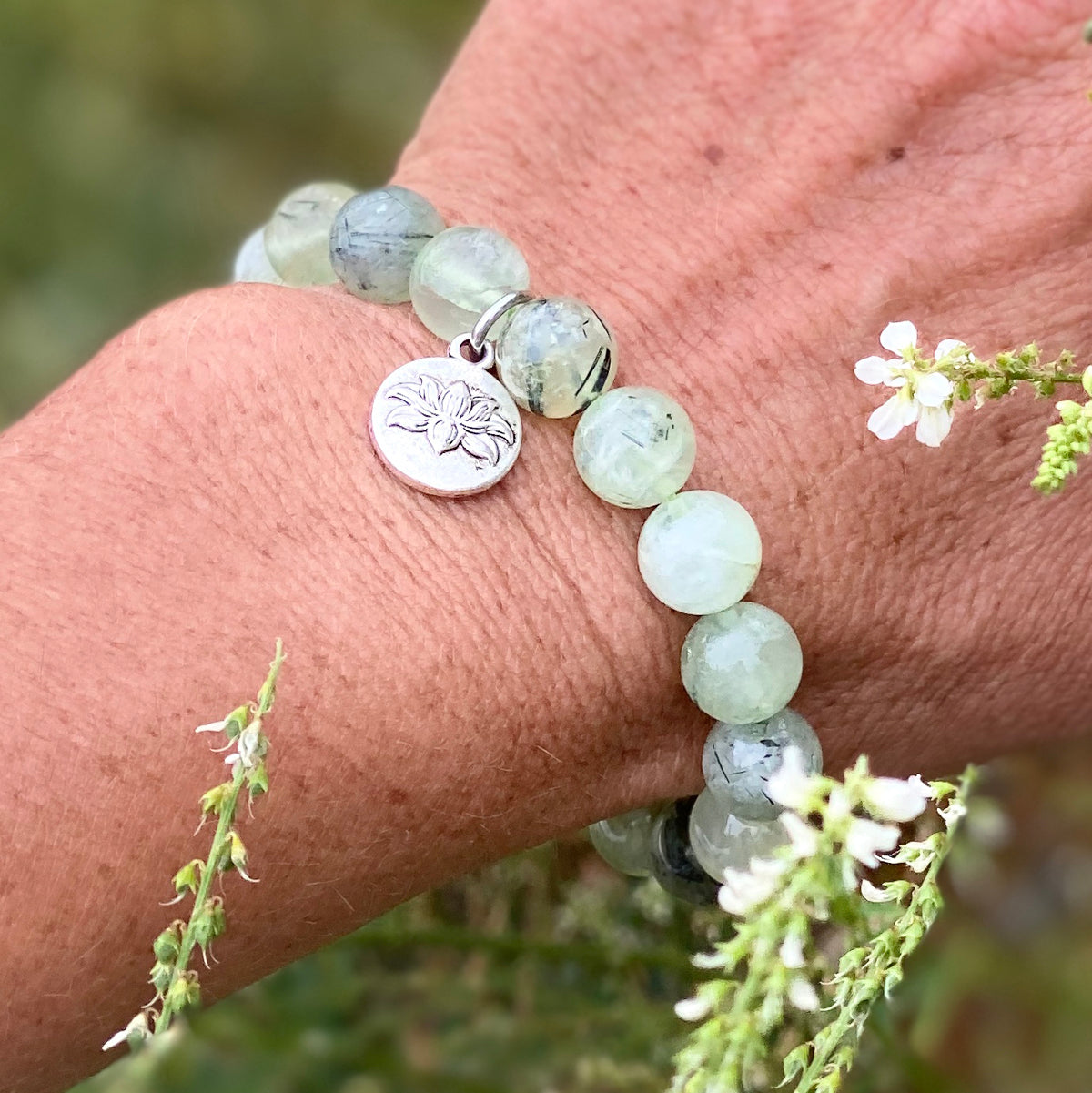 Zen Master Green Prehnite Bracelet for Intuition