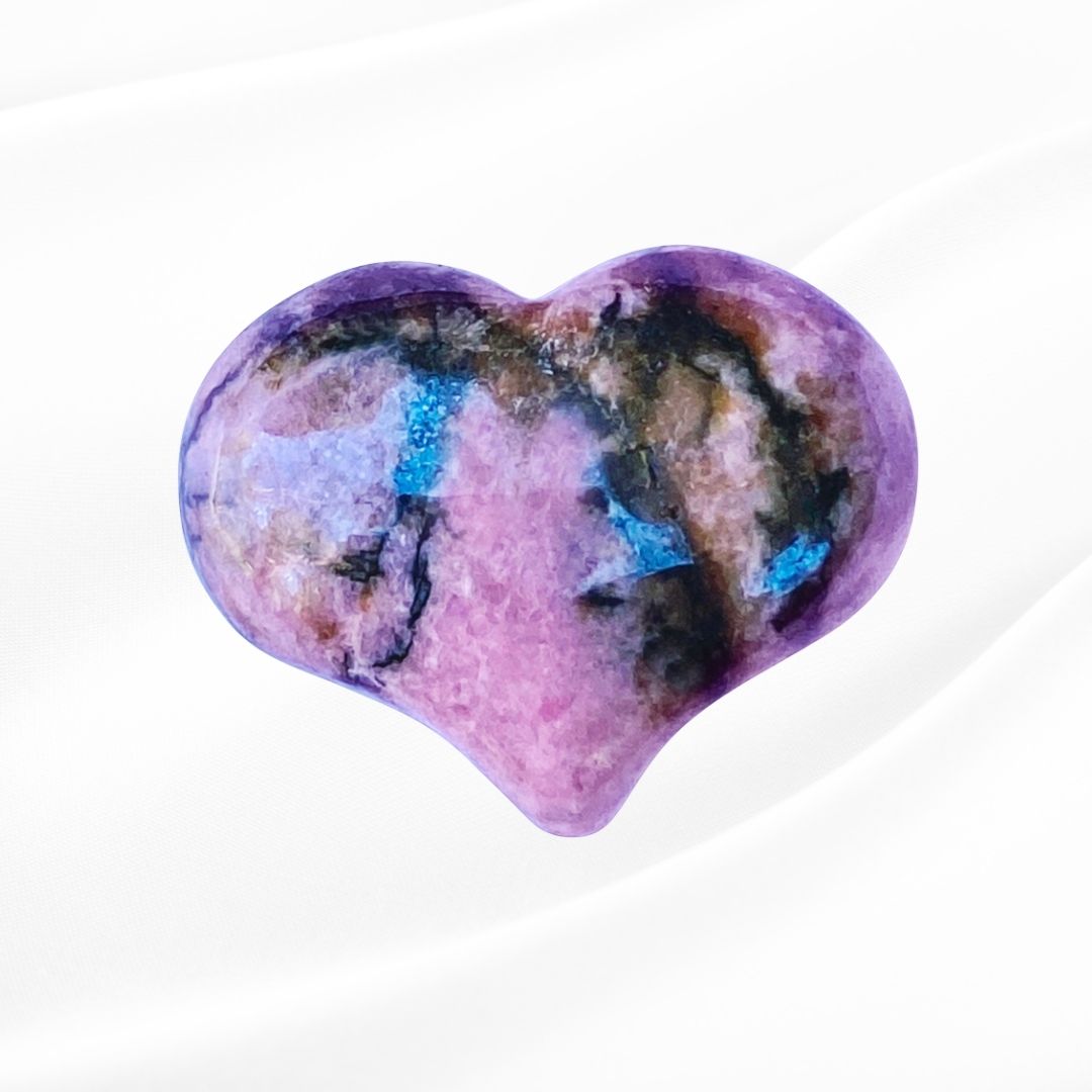 Rhodonite Heart Shaped Healing Gemstone for Compassion