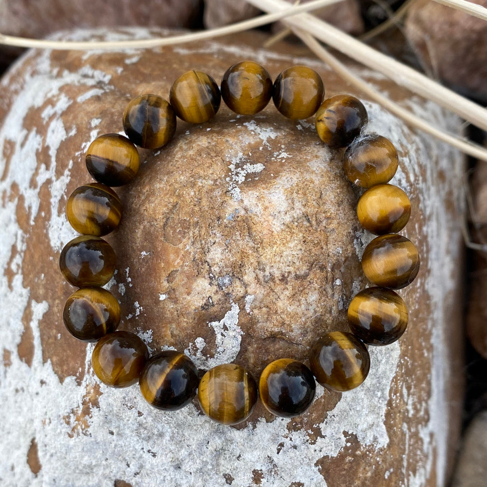 Unisex Tiger Eye Bracelet for Grounding