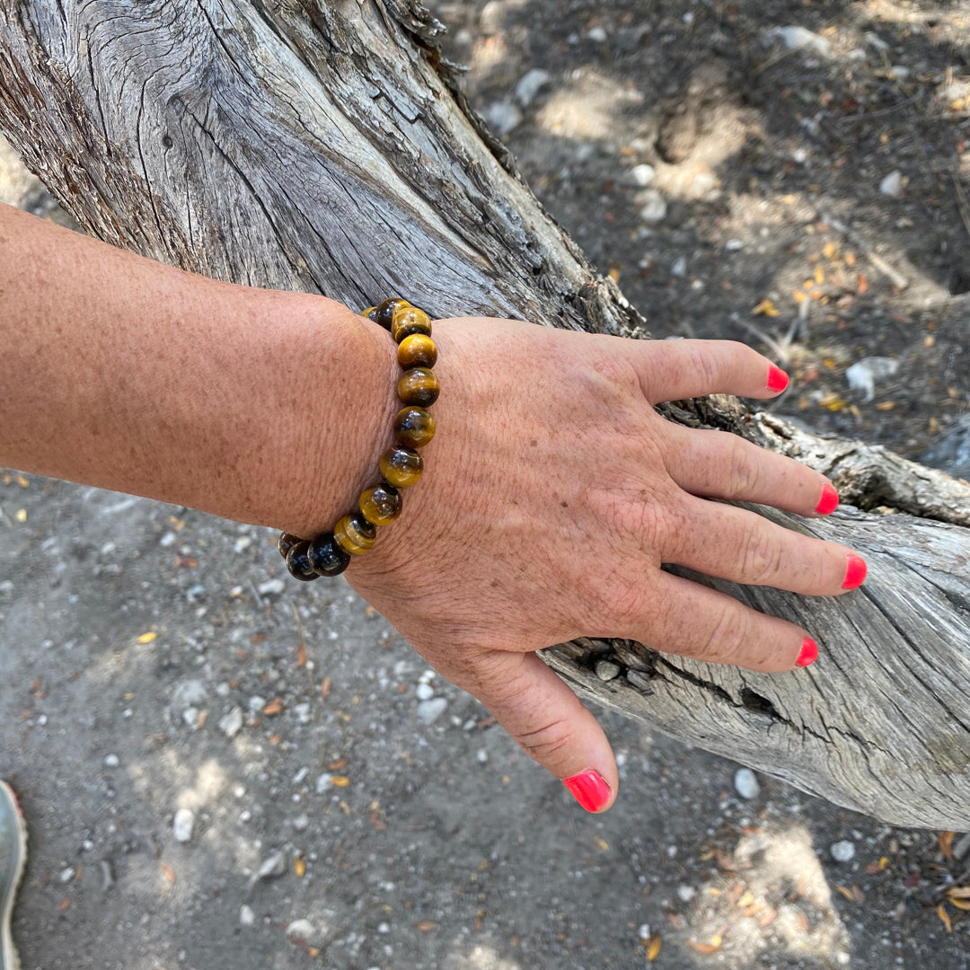 Unisex Tiger Eye Bracelet for Grounding