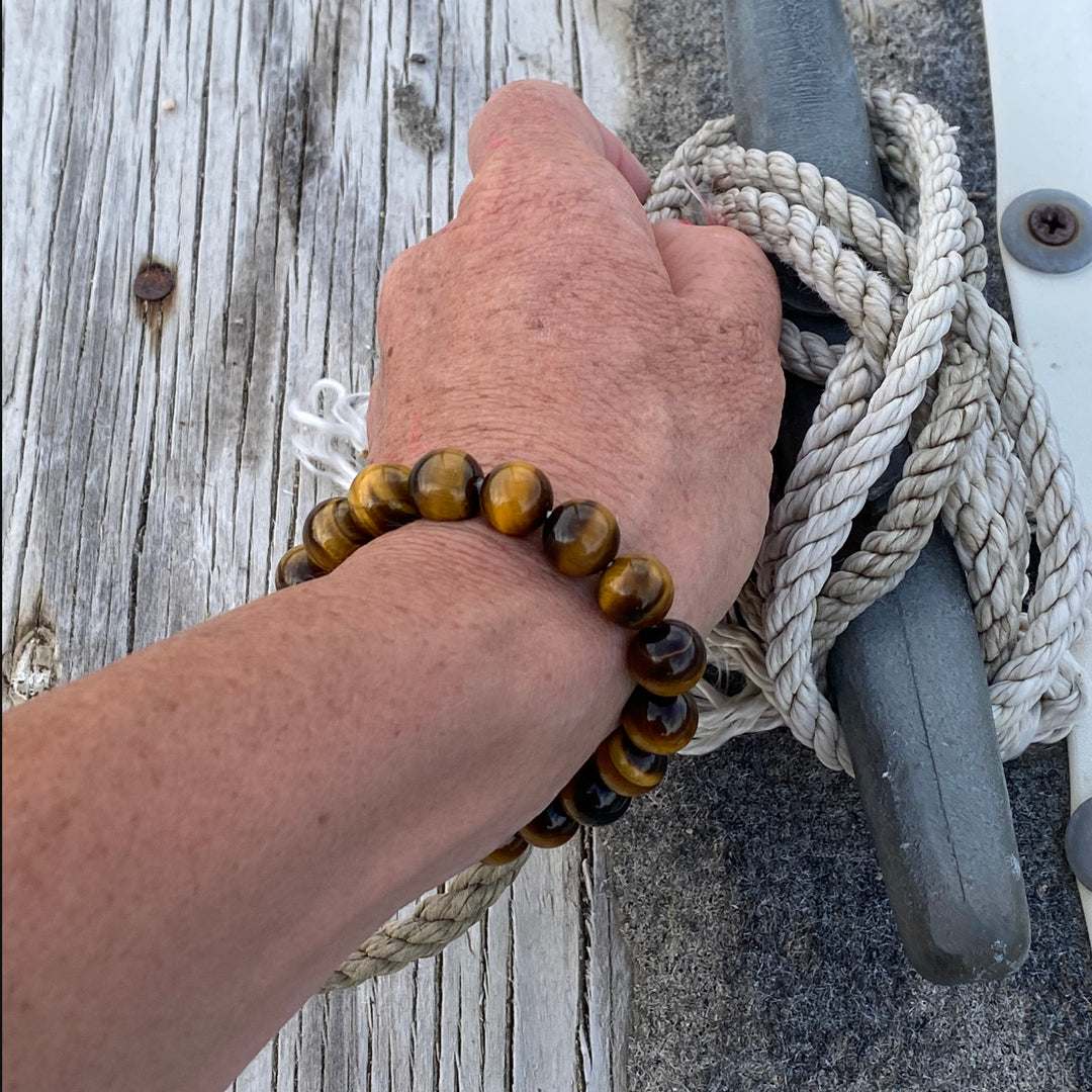 Unisex Tiger Eye Yoga Inspired Grounding Bracelet