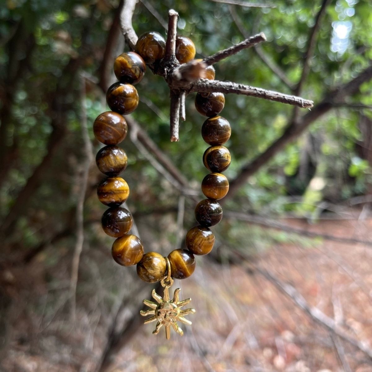 Tiger Eye Bracelet with Sunshine to Remind You of the Bright Side of Things. Tiger Eye Yoga Inspired Grounding Bracelet. A bracelet made with a very strong healing stone. Promotes balance and strength to get through difficult phases of life.