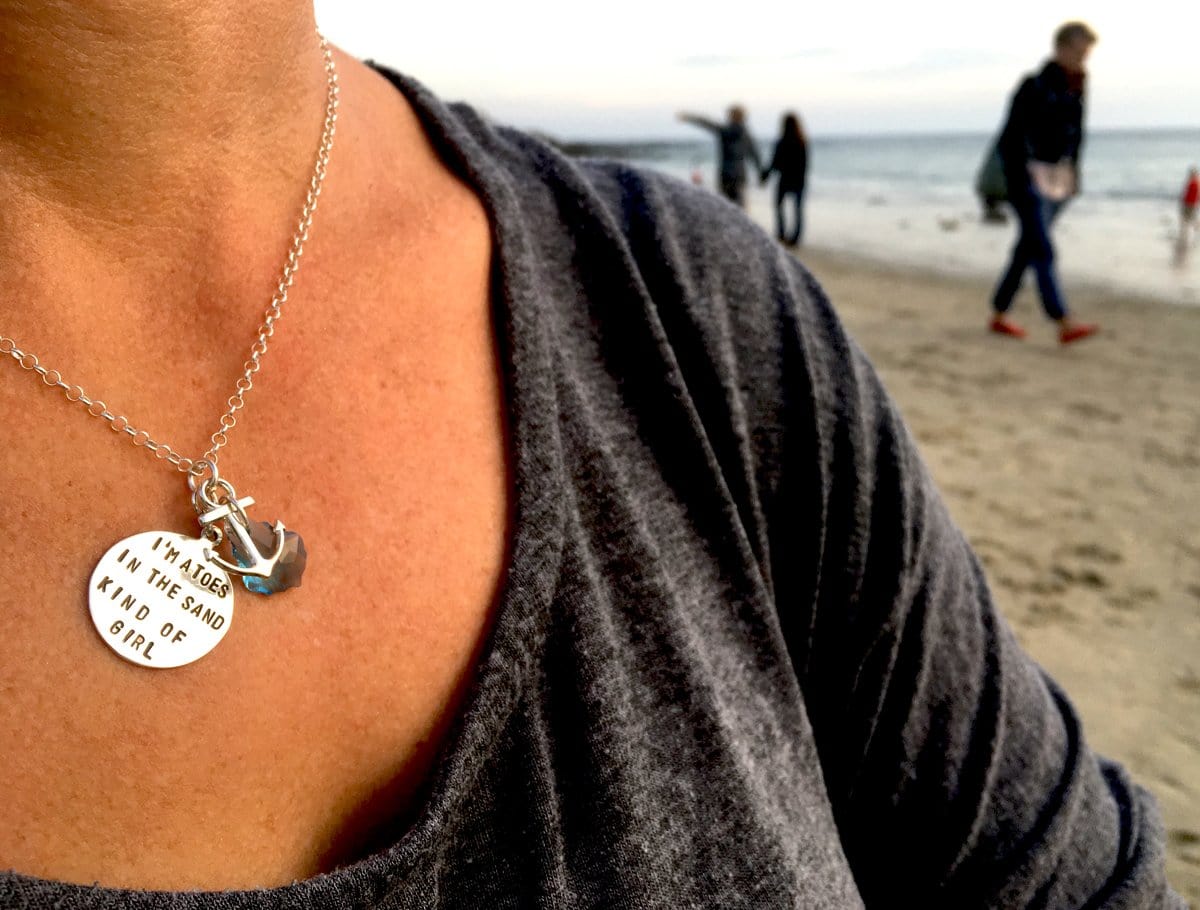 Sterling Silver I am a Toes in the Sand Kind of Girl Necklace