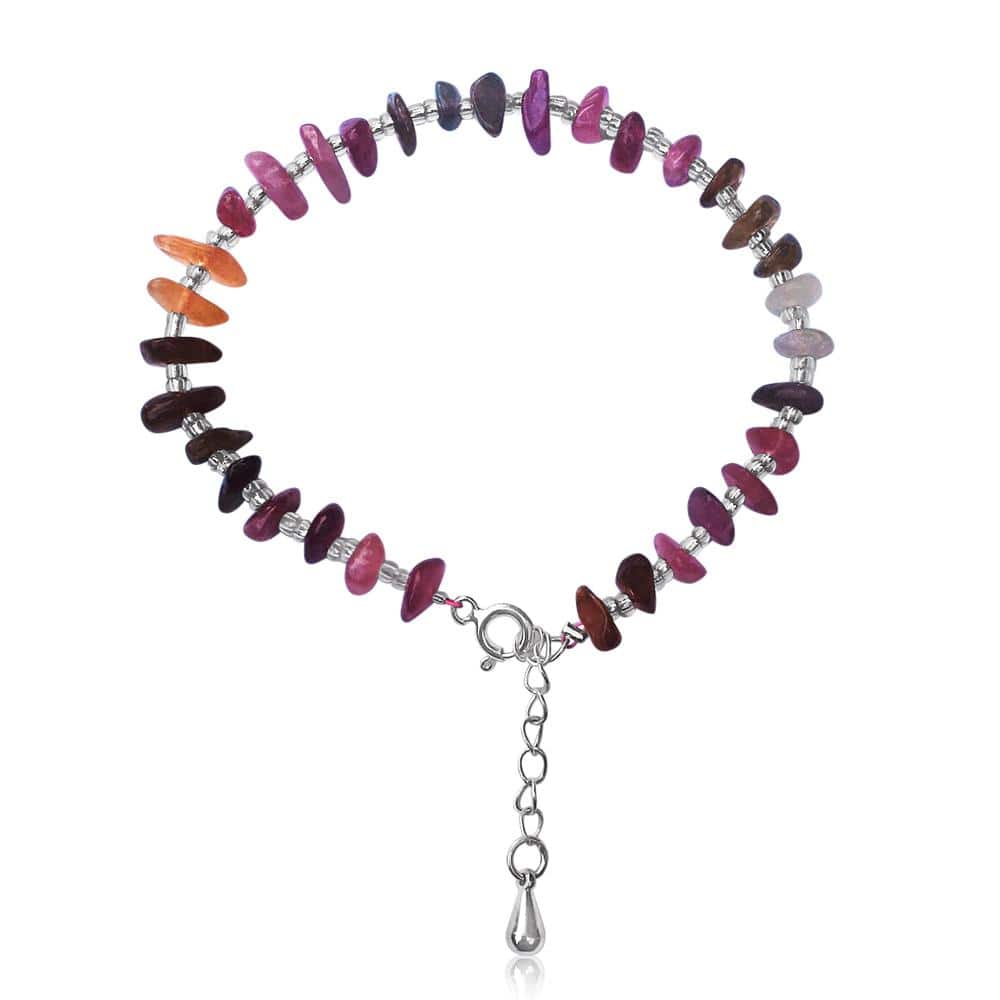 Rainbow Chakra Tourmaline Bracelet for Self Love.