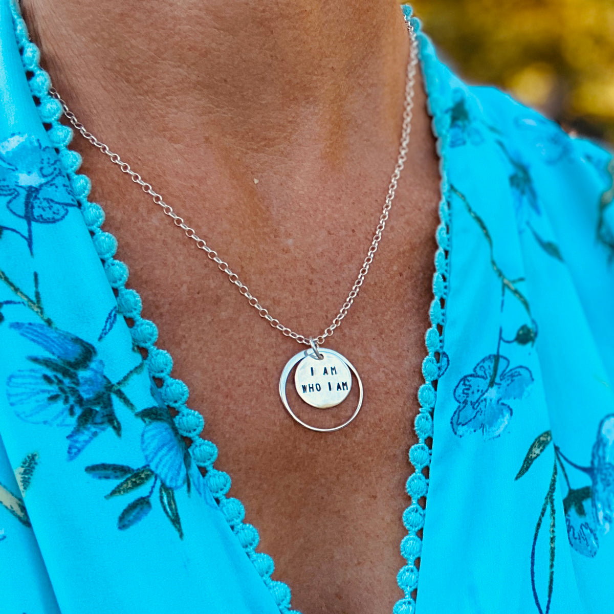 These holistic healing affirmation necklaces say "I am..."
