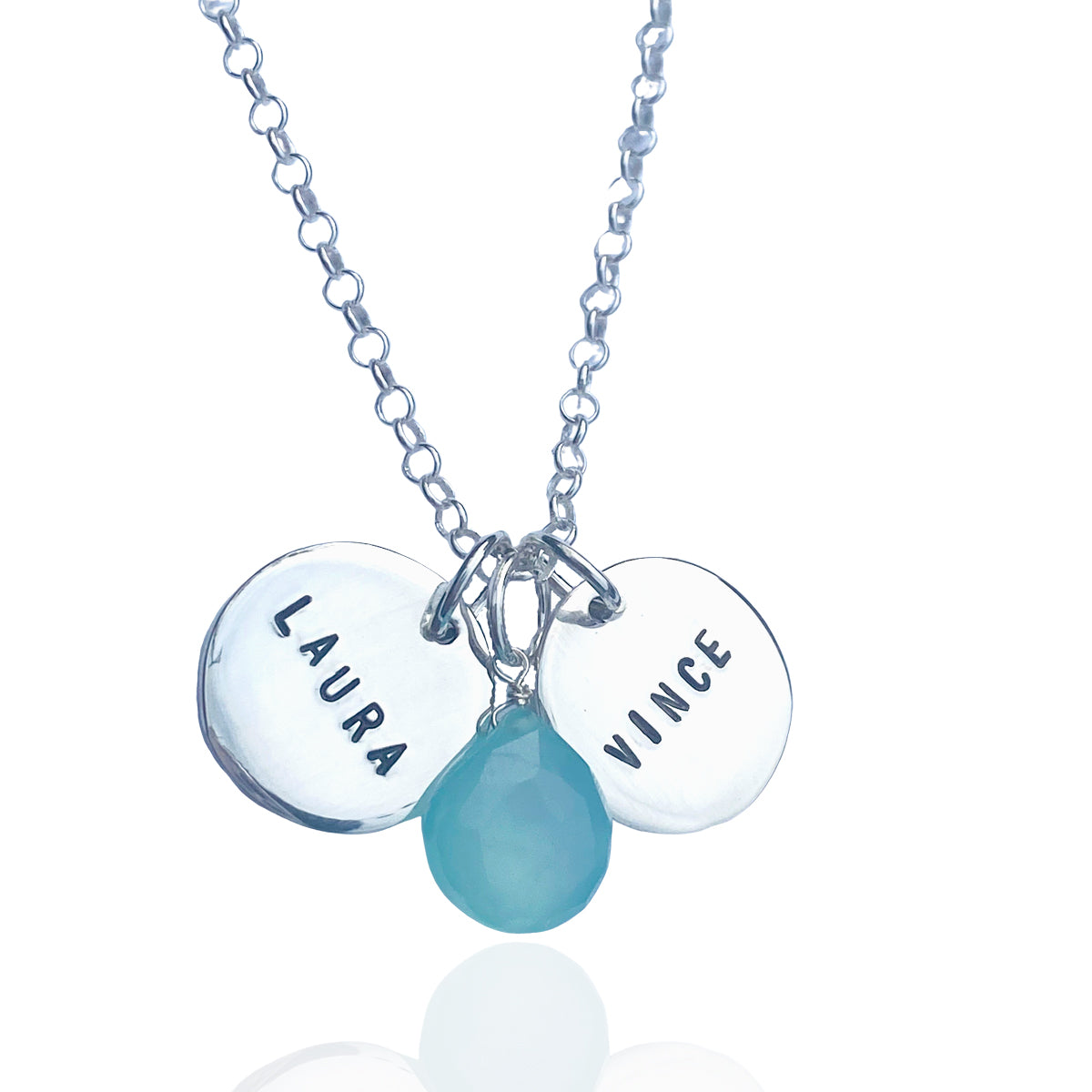 A unique, personalized gift idea for a mother, a best friend, a sister, a grandma in your life. These Necklaces are custom made for you upon ordering – You are the Designer, I just make it.