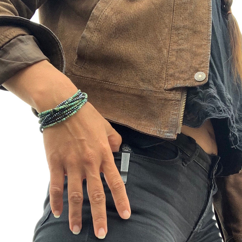 Enjoy the Journey and Ocean Beauty Wrap Bracelet with Abalone