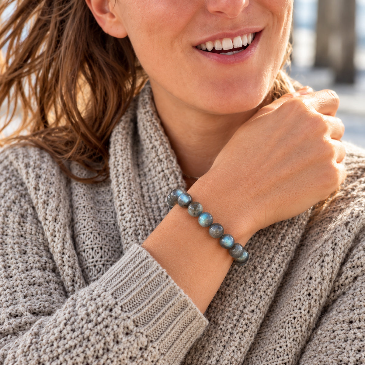 Labradorite Bracelet for Hard Days – Mental Health Awareness