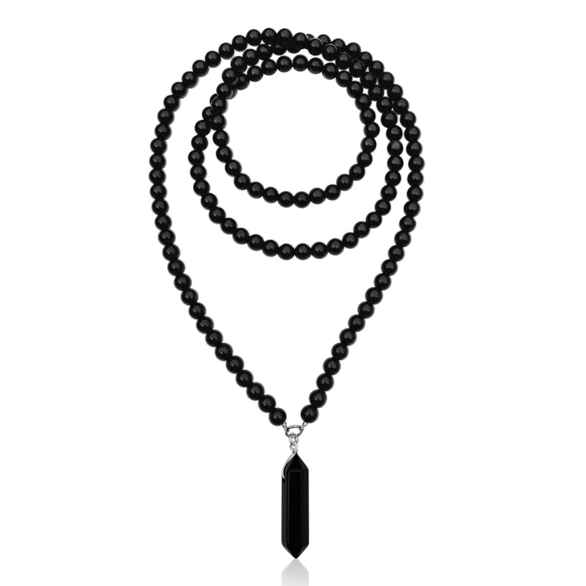 The Obsidian and Onyx Shield Necklace feature two powerful protective stones. It is believed to shield against negative energy, providing a sense of safety and security.