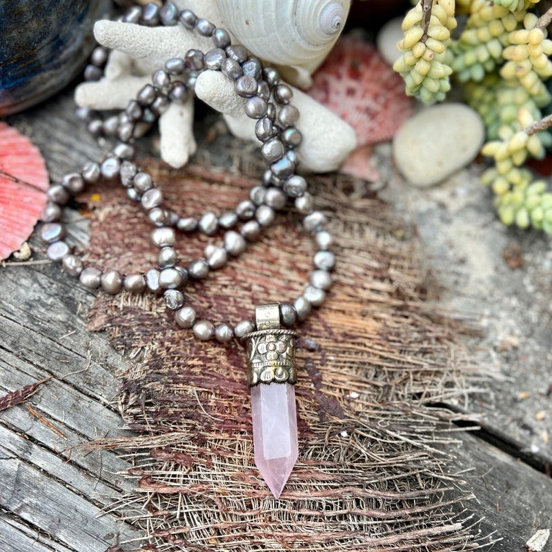 Goddess of Love Rose Quartz Pendant