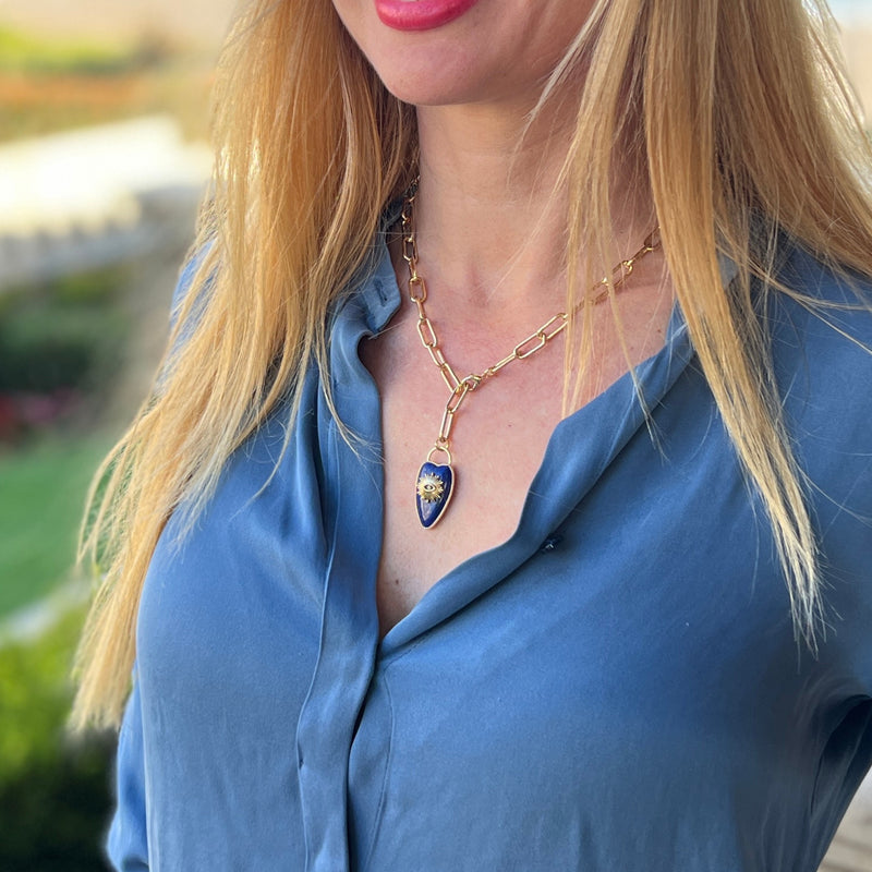 Rebel Heart Necklace — Lapis Lazuli