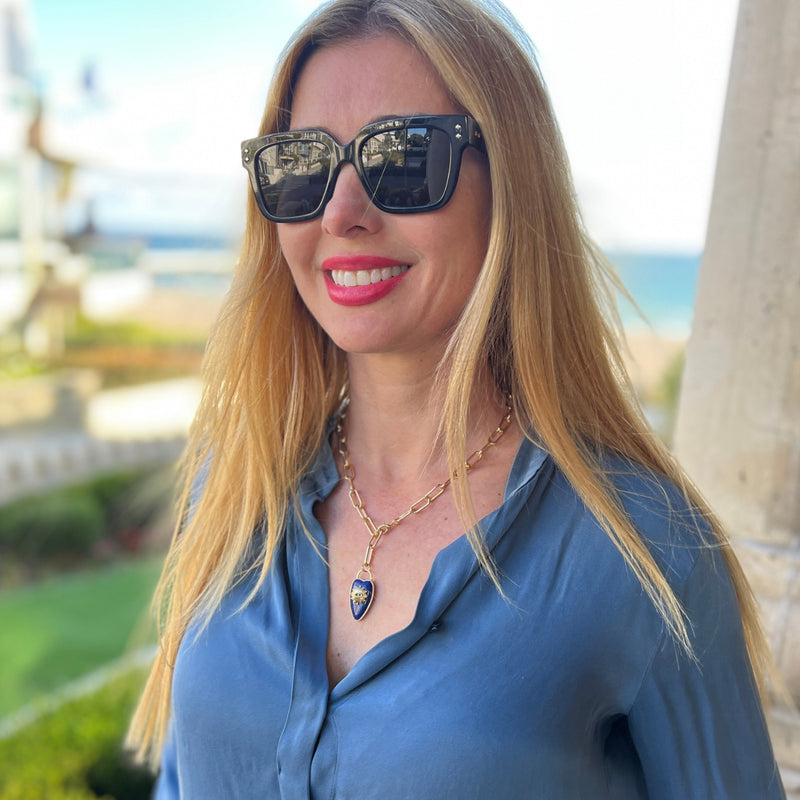 Rebel Heart Necklace — Lapis Lazuli
