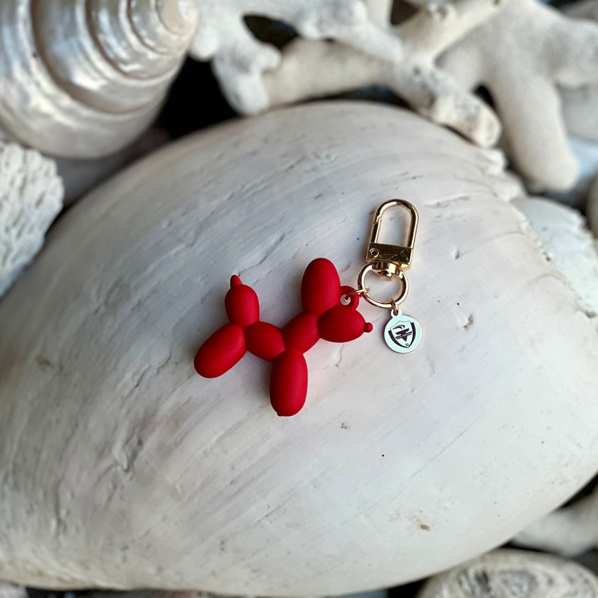 Swim Torrance Red Balloon Dog Keychain