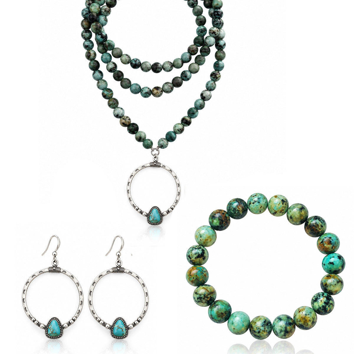 Full Circle: African Turquoise Jewelry Set