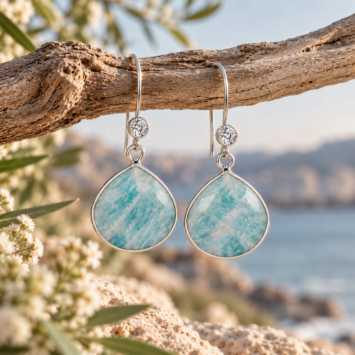 Brave & Calm: Amazonite Earrings