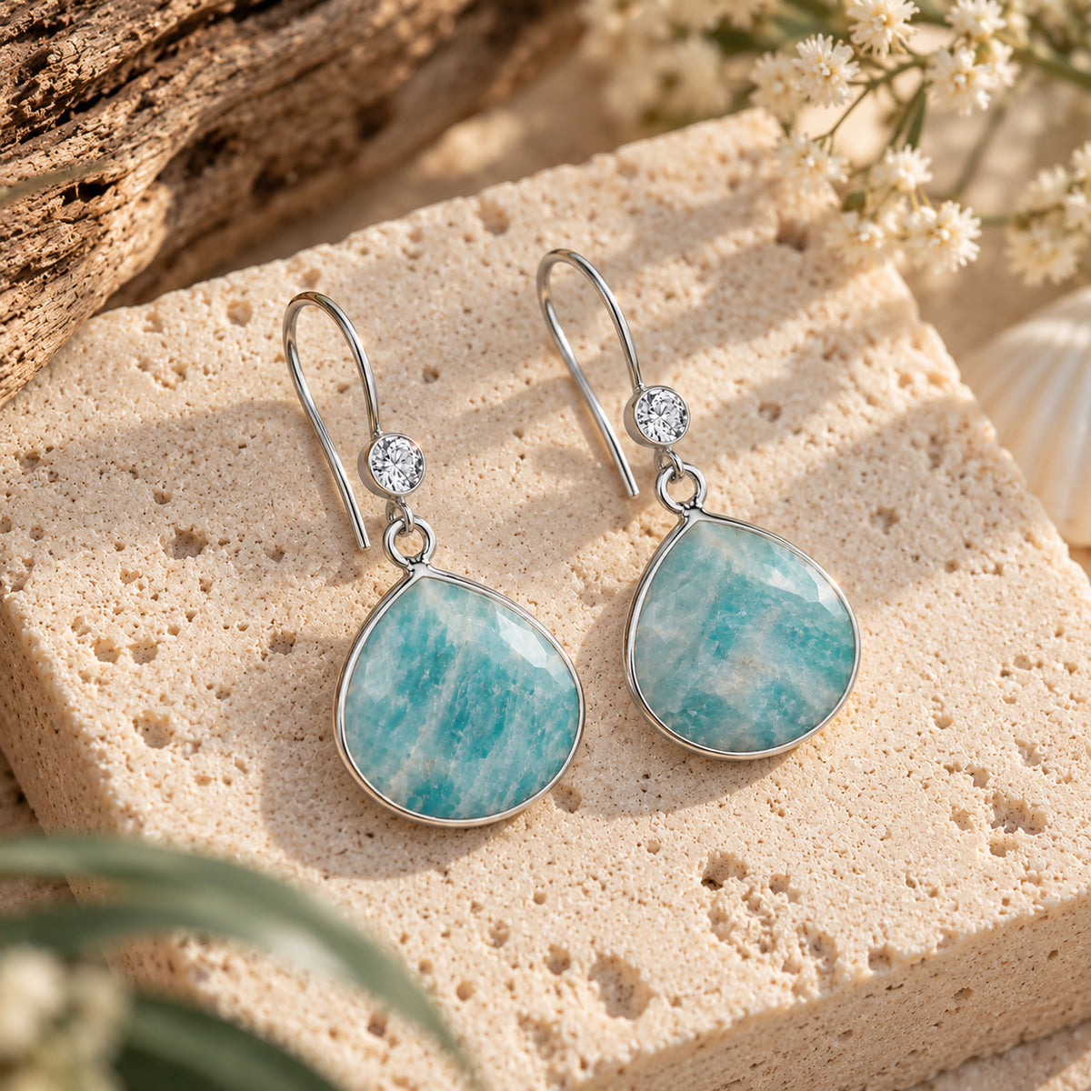 Brave & Calm: Amazonite Earrings