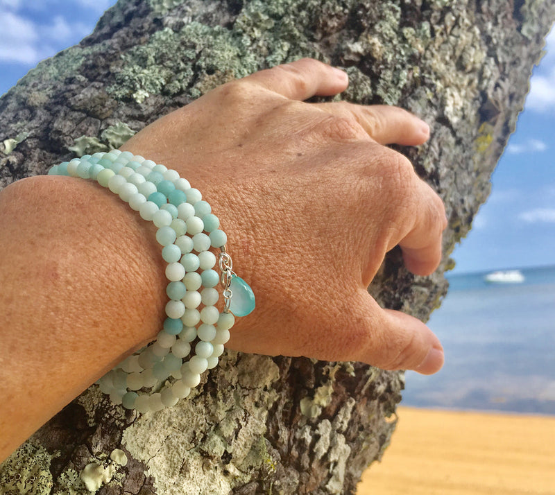 Amazonite Wrap Bracelet to Create a Feeling of Power Within You and to Move Beyond Fear.