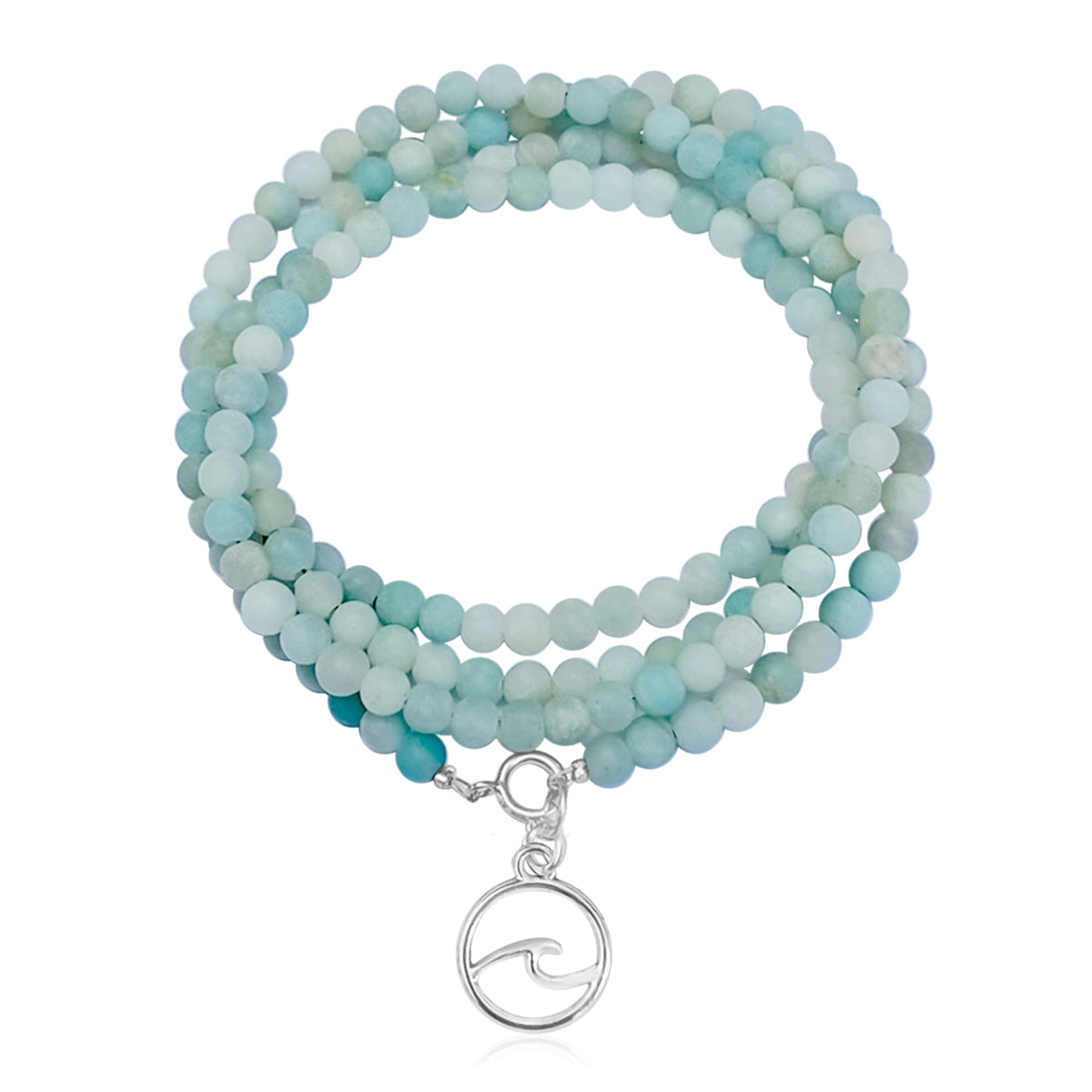 Waves of Calm Amazonite Wrap Bracelet