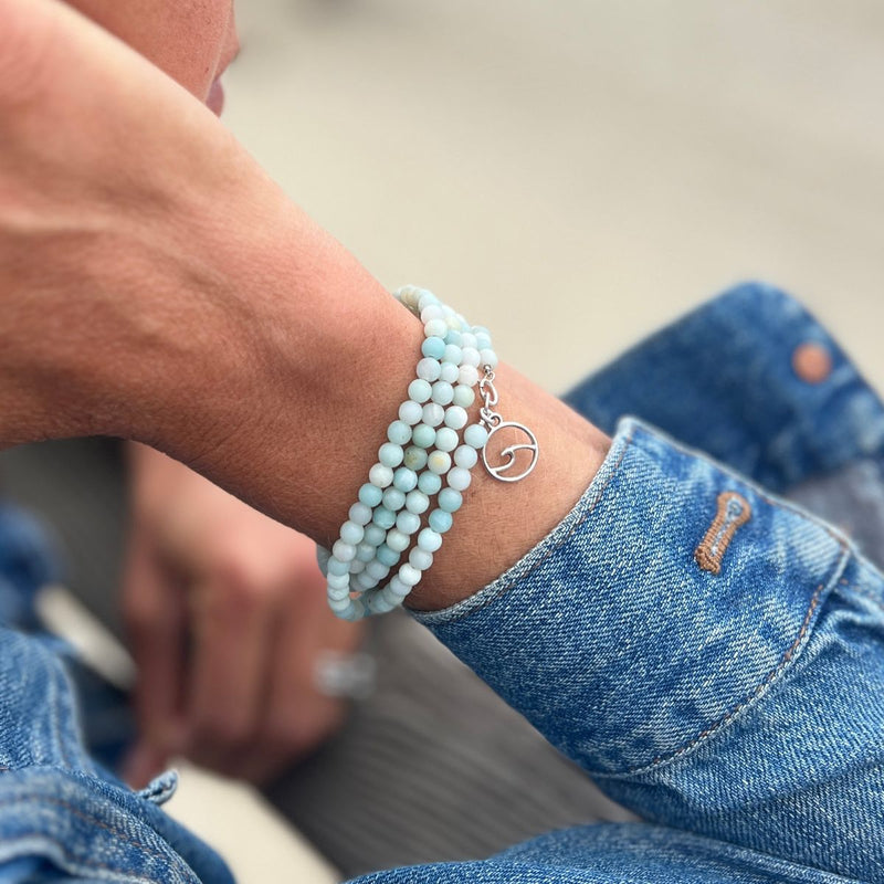 Waves of Calm Amazonite Wrap Bracelet