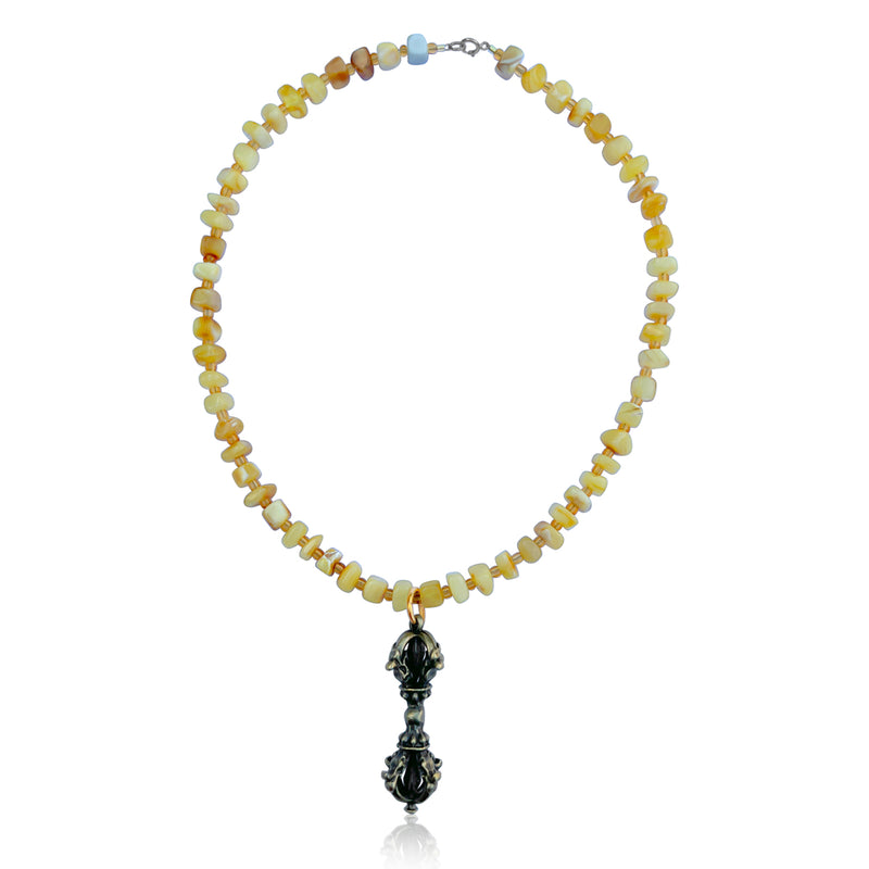 Sun Medicine Amber Talisman Necklace