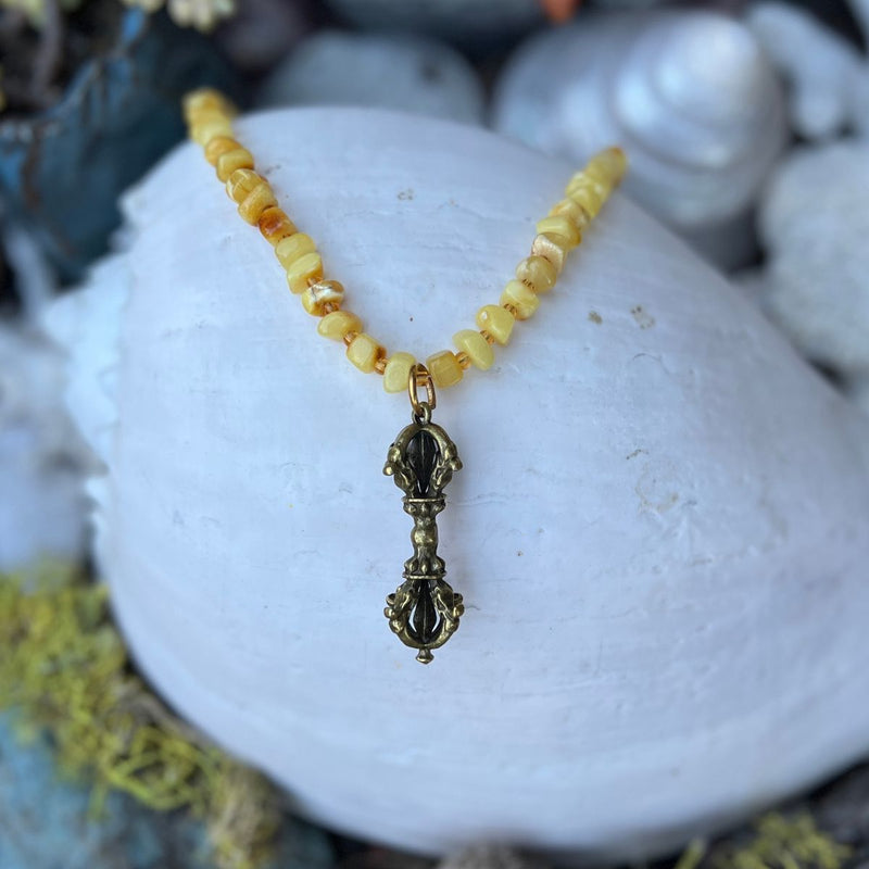 Sun Medicine Amber Talisman Necklace