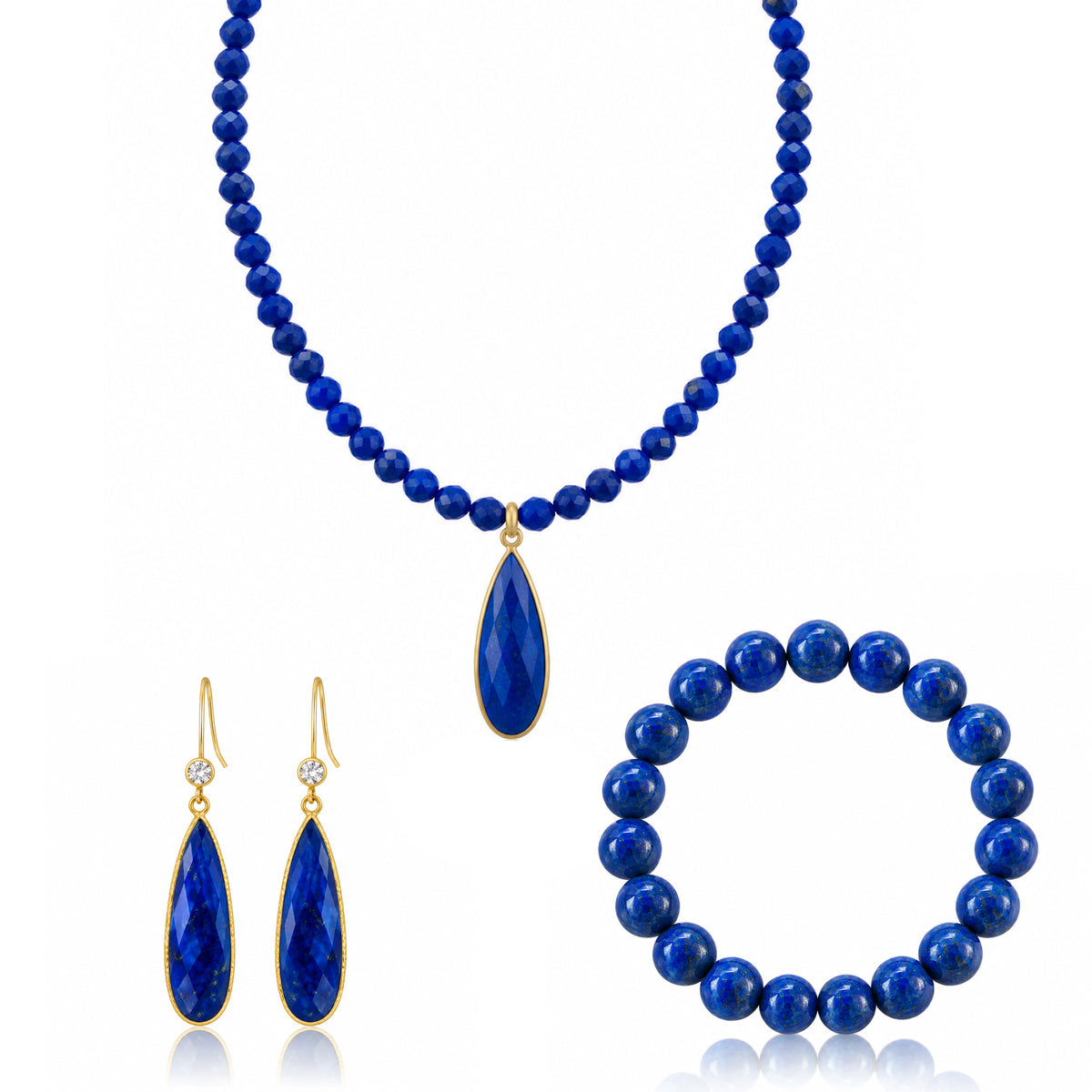 Ancient Skies: Lapis Lazuli Jewelry Set