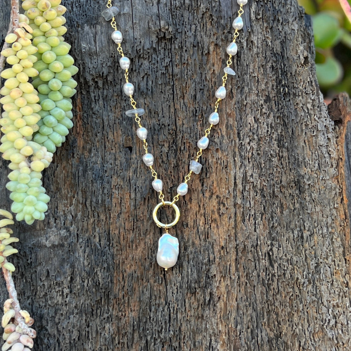 This Pearl Sanctuary Necklace is designed to be your wearable refuge.