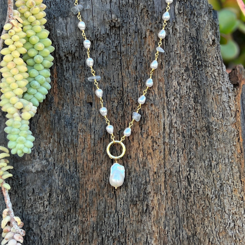 This Pearl Sanctuary Necklace is designed to be your wearable refuge.