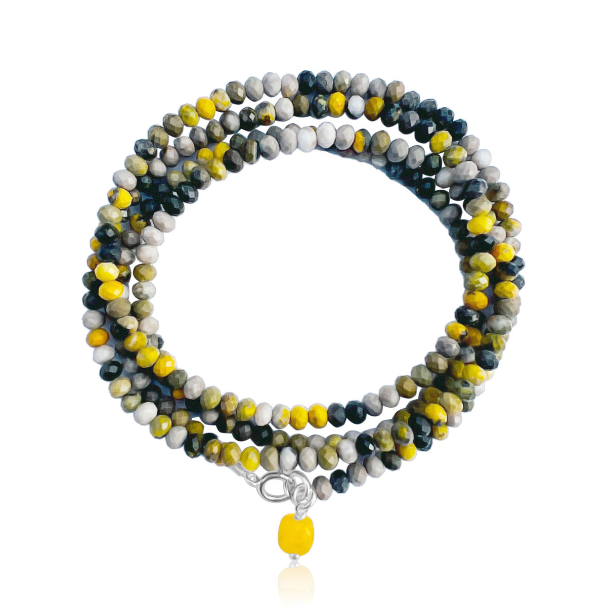 Negativity Repellent — Bumblebee Jasper Wrap Bracelet