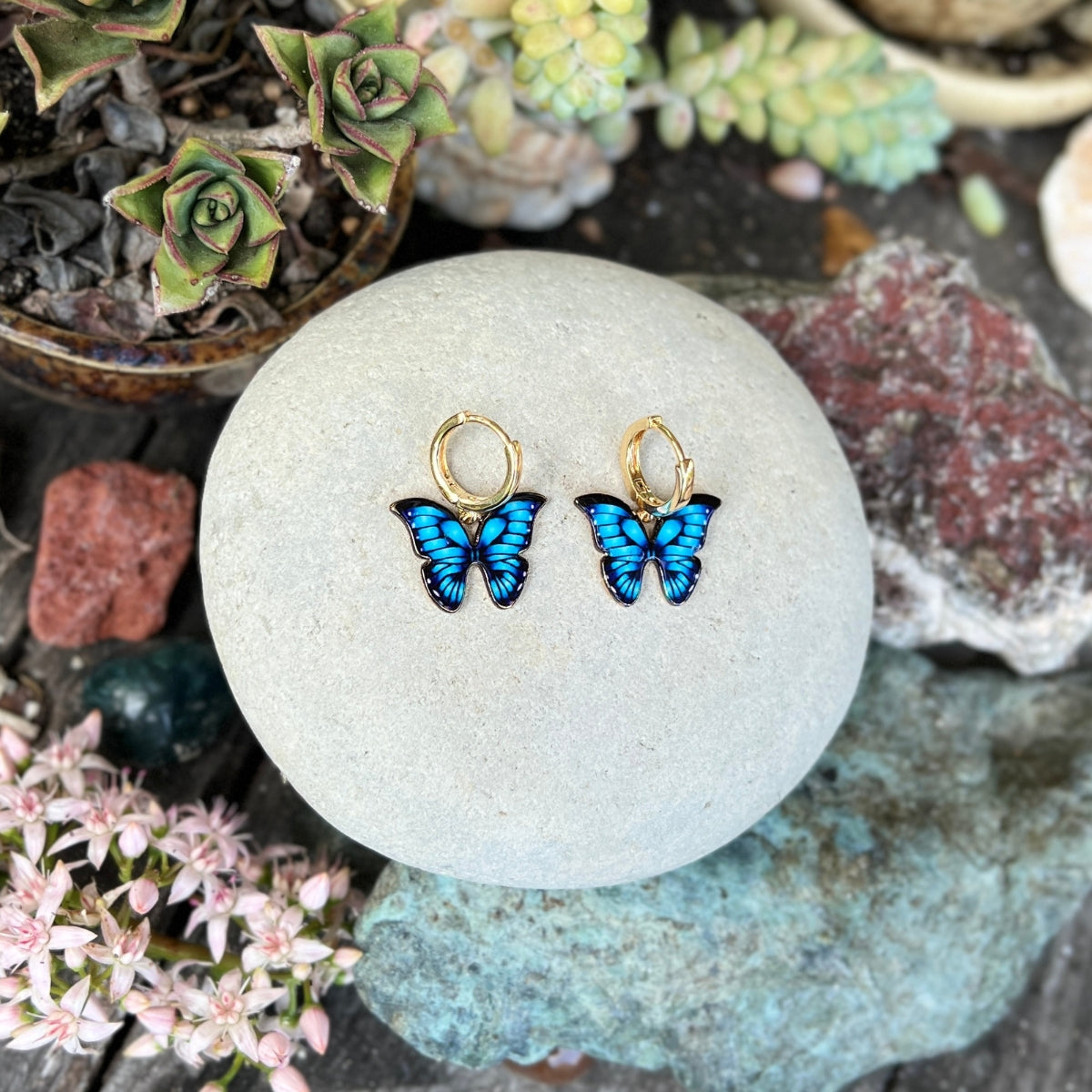 Let the "Joyful Butterfly Dance Earrings" be your mindful companions, encouraging you to dance through life with the carefree spirit of a butterfly. 