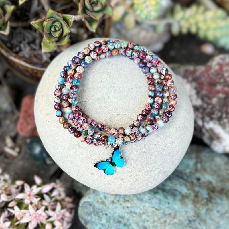 Let the "Joyful Butterfly Dance Wrap Bracelet" be your mindful companions, encouraging you to dance through life with the carefree spirit of a butterfly.