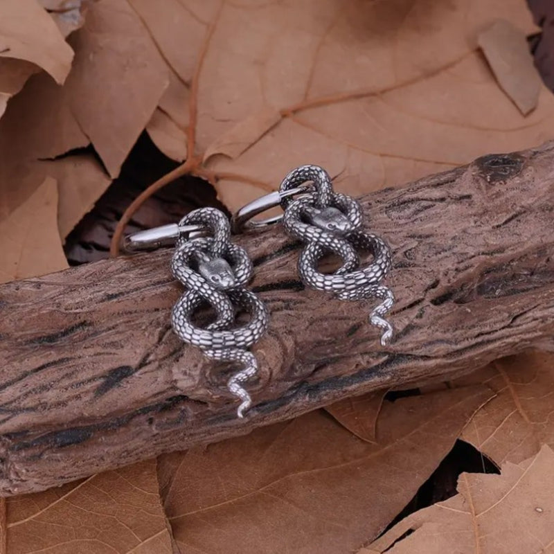 Embrace transformation and renewal with the Shedding the Past - Snake Renewal Earrings