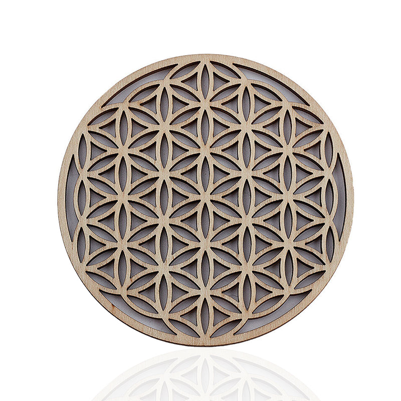 The Flower of Life Crystal Grid is a beautiful and unique piece of hippie-inspired home decor that is perfect for spiritual and mindful living.
