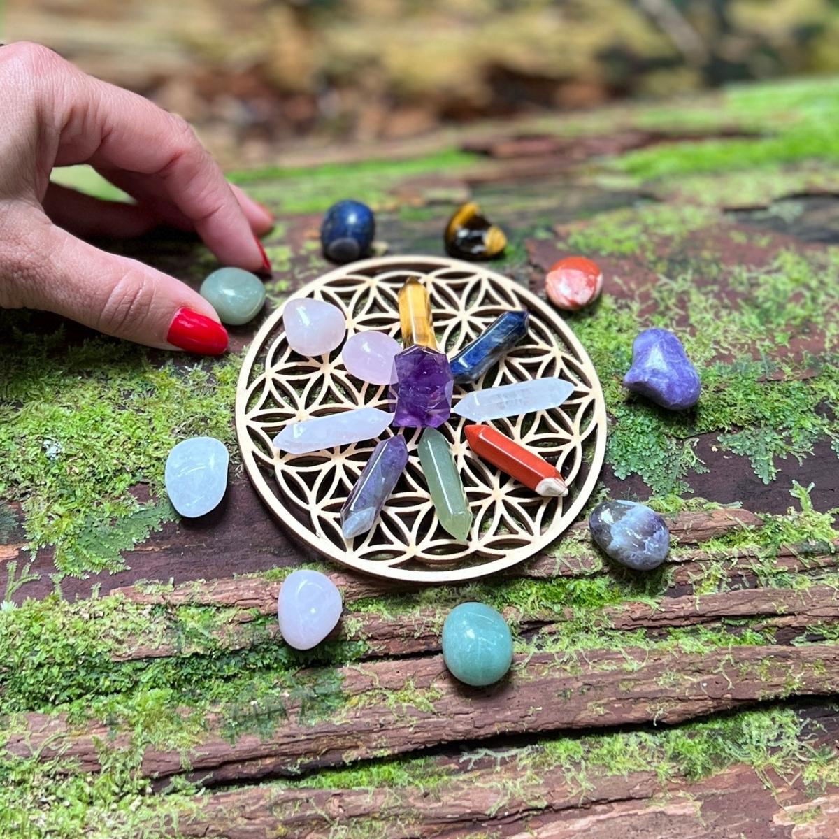 Flower Of Life Labrador buy Antique Crystal Grid