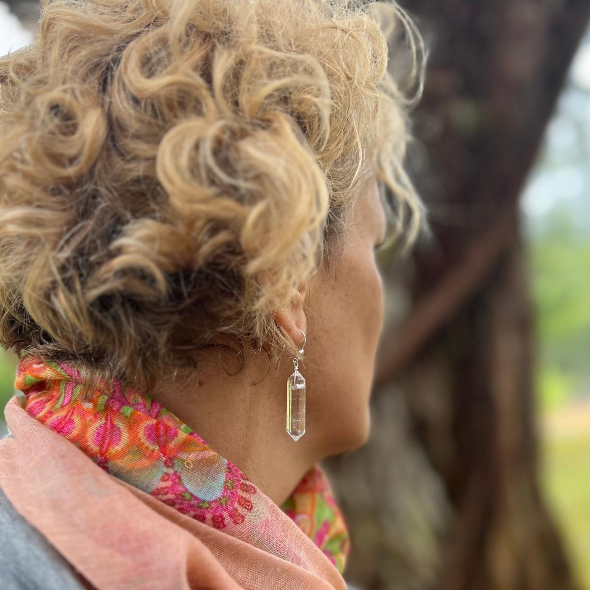 The Intuition Infusion Crystal Earrings are a perfect accessory for yogis and mindfulness-oriented individuals who seek to enhance their spiritual practices and connect with their higher selves.