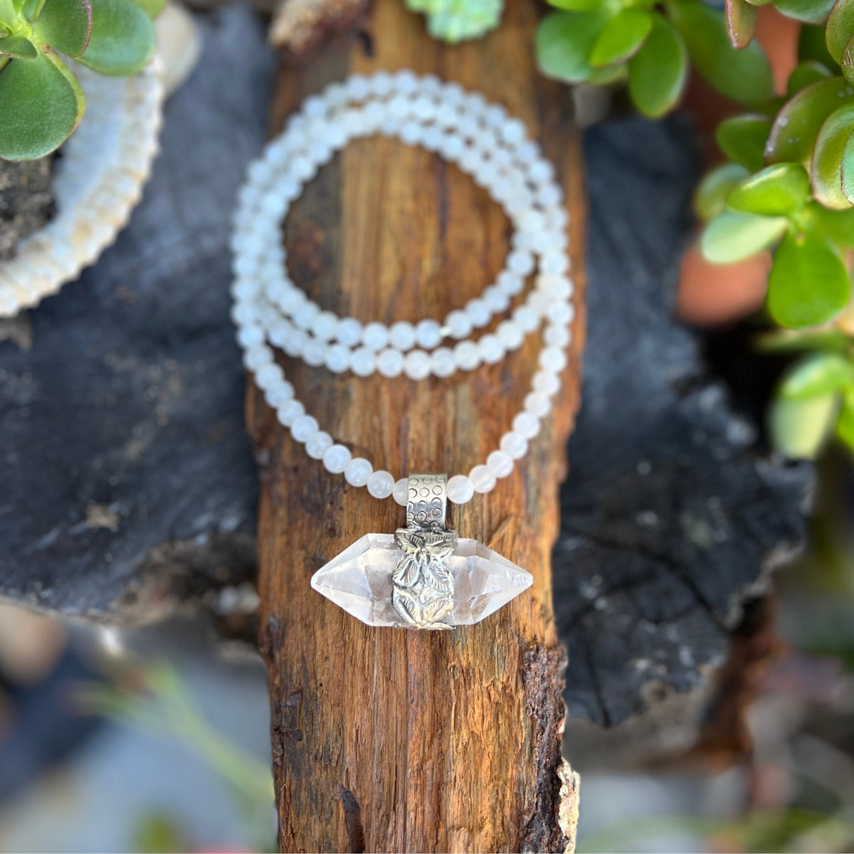 Burnout Recovery — Moonstone & Crystal Necklace