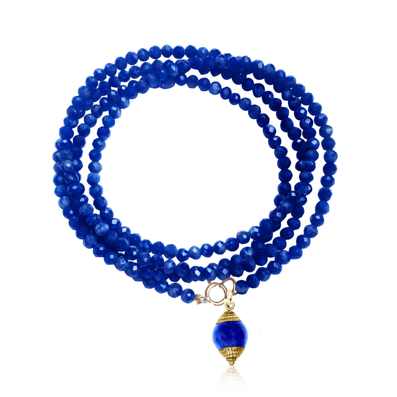 Open Mind — Lapis Lazuli Wrap Bracelet